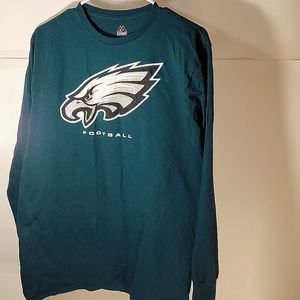 Mens Majestic NFL Eagles Long Sleeve Shirt